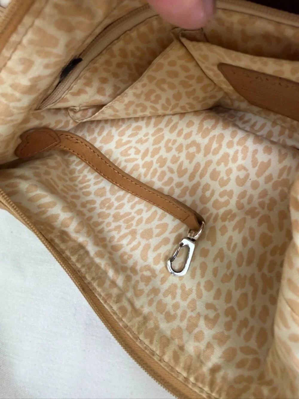 Brighton Barbados Tan Pebbled Leather Braided Shoulder Hobo Bag Tassel F145037